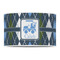 Blue Argyle 12" Drum Lampshade - FRONT (Poly Film)