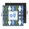 Blue Argyle 12x12 Wood Print - Front & Back View