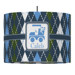 Blue Argyle Drum Pendant Lamp (Personalized)