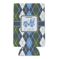 Blue Argyle Can Cooler (16 oz) (Personalized)