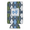 Blue Argyle 16oz Can Sleeve - Set of 4 - FRONT