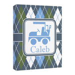 Blue Argyle Canvas Print - 16x20 (Personalized)