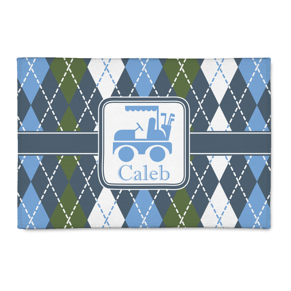 Custom Blue Argyle Patio Rug (Personalized)