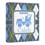 Blue Argyle Canvas Print - 20x24 (Personalized)