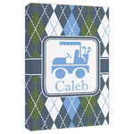 Blue Argyle Canvas Print - 20x30 (Personalized)