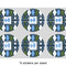 Blue Argyle 3" Multipurpose Round Labels - Sheet