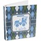 Blue Argyle 3-Ring Binder 3/4 - Main