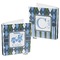 Blue Argyle 3-Ring Binder Front and Back