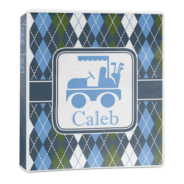 Custom Blue Argyle 3-Ring Binder - 1 inch (Personalized)