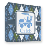 Blue Argyle 3 Ring Binder - Full Wrap - 3" (Personalized)