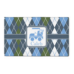 Blue Argyle 3' x 5' Indoor Area Rug (Personalized)