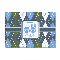 Blue Argyle 4' x 6' Indoor Area Rug (Personalized)