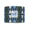 Blue Argyle 8" Drum Lampshade - FRONT (Fabric)