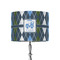 Blue Argyle 8" Drum Lampshade - ON STAND (Fabric)