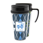 Blue Argyle Acrylic Travel Mug (Personalized)