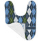 Blue Argyle Baby Bib - AFT folded