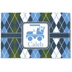 Blue Argyle Woven Mat (Personalized)