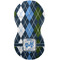 Blue Argyle Burp Peanut Shaped Flat