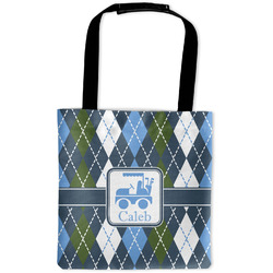 Blue Argyle Auto Back Seat Organizer Bag (Personalized)