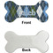 Blue Argyle Ceramic Flat Ornament - Bone Front & Back Single Print (APPROVAL)