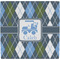 Blue Argyle Ceramic Tile Hot Pad