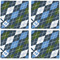 Blue Argyle Cloth Napkins - Personalized Dinner (APPROVAL) Set of 4