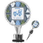 Blue Argyle Wine Bottle Stopper (Personalized)