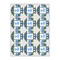 Blue Argyle Drink Topper - Small - Set of 12