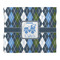 Blue Argyle Duvet Cover - King - Front