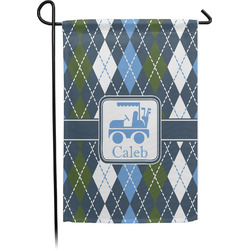 Blue Argyle Garden Flag (Personalized)