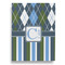 Blue Argyle Garden Flags - Large - Double Sided - BACK