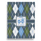 Blue Argyle Garden Flags - Large - Double Sided - FRONT