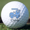 Blue Argyle Golf Ball - Branded - Front