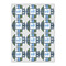 Blue Argyle Icing Circle - Small - Set of 12