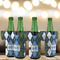 Blue Argyle Jersey Bottle Cooler - Set of 4 - LIFESTYLE