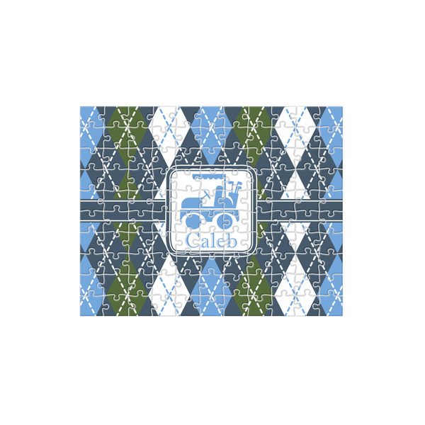 Custom Blue Argyle 110 pc Jigsaw Puzzle (Personalized)