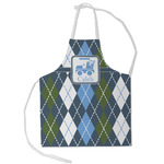 Blue Argyle Kid's Apron - Small (Personalized)