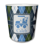 Blue Argyle Plastic Tumbler 6oz (Personalized)