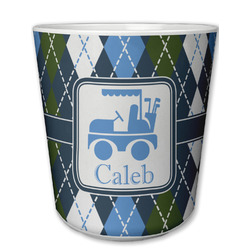 Blue Argyle Plastic Tumbler 6oz (Personalized)