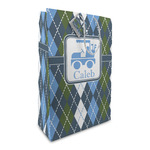 Blue Argyle Large Gift Bag (Personalized)