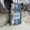 Blue Argyle Large Laundry Bag - In Context