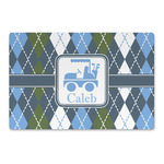 Blue Argyle Large Rectangle Car Magnet (Personalized)