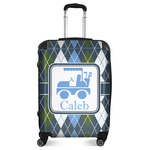 Blue Argyle Suitcase - 24" Medium - Checked (Personalized)