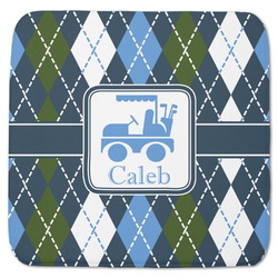 Blue Argyle Memory Foam Bath Mat - 48"x48" (Personalized)