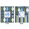 Blue Argyle Minky Blanket - 50"x60" - Double Sided - Front & Back