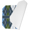 Blue Argyle Octagon Placemat - Single front (folded)