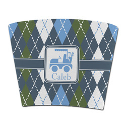 Blue Argyle Party Cup Sleeve - without bottom (Personalized)