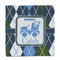 Blue Argyle Party Favor Gift Bag - Gloss - Front