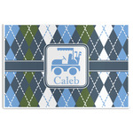 Blue Argyle Disposable Paper Placemats (Personalized)