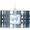 Blue Argyle Pendant Lamp Shade